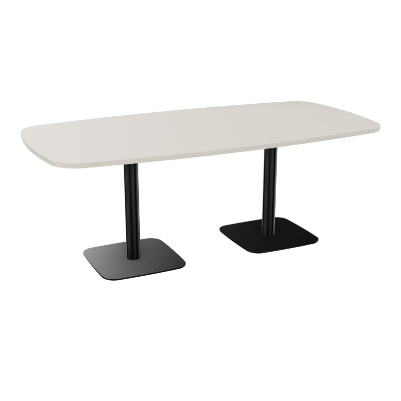 TABLE OVALE P100X200 PRÉ PERÇÉ OBT 2XPIEDS CENTRAUX  ÉP. 25 MM  N5 SG
