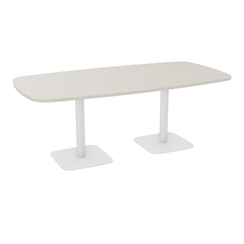 TABLE OVALE P100X200 PRÉ PERÇÉ OBT 2XPIEDS CENTRAUX  ÉP. 25 MM  N5 SO