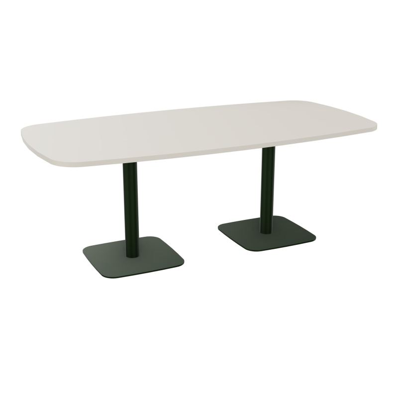 TABLE OVALE P100X200 PRÉ PERÇÉ OBT 2XPIEDS CENTRAUX  ÉP. 25 MM  N5 ST