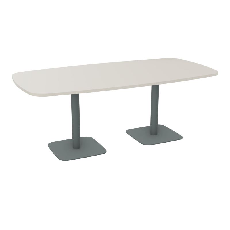 TABLE OVALE P100X200 PRÉ PERÇÉ OBT 2XPIEDS CENTRAUX  ÉP. 25 MM  N5 SU