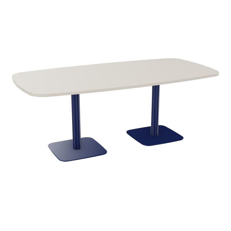 TABLE OVALE P100X200 PRÉ PERÇÉ OBT 2XPIEDS CENTRAUX  ÉP. 25 MM  N5 X4
