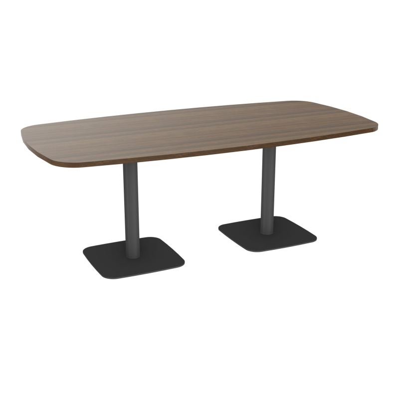 TABLE OVALE P100X200 PRÉ PERÇÉ OBT 2XPIEDS CENTRAUX  ÉP. 25 MM  N6 SC