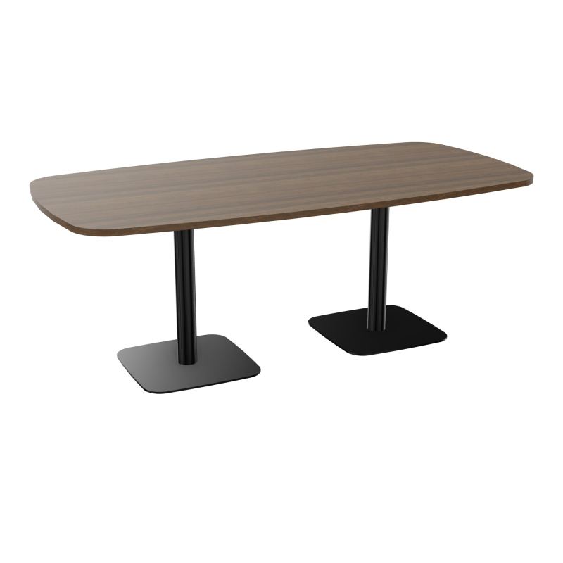 TABLE OVALE P100X200 PRÉ PERÇÉ OBT 2XPIEDS CENTRAUX  ÉP. 25 MM  N6 SG