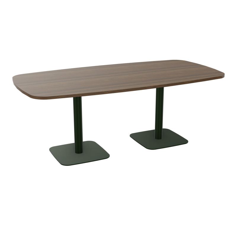 TABLE OVALE P100X200 PRÉ PERÇÉ OBT 2XPIEDS CENTRAUX  ÉP. 25 MM  N6 ST