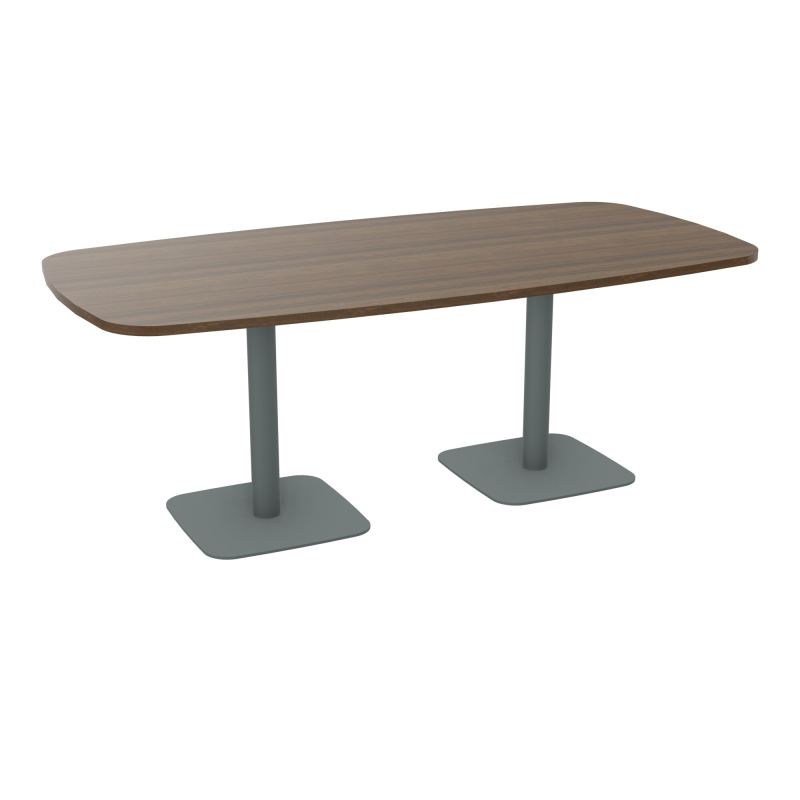 TABLE OVALE P100X200 PRÉ PERÇÉ OBT 2XPIEDS CENTRAUX  ÉP. 25 MM  N6 SU