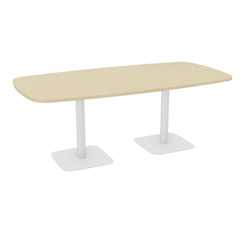 TABLE OVALE P100X200 PRÉ PERÇÉ OBT 2XPIEDS CENTRAUX  ÉP. 25 MM  N8 SO