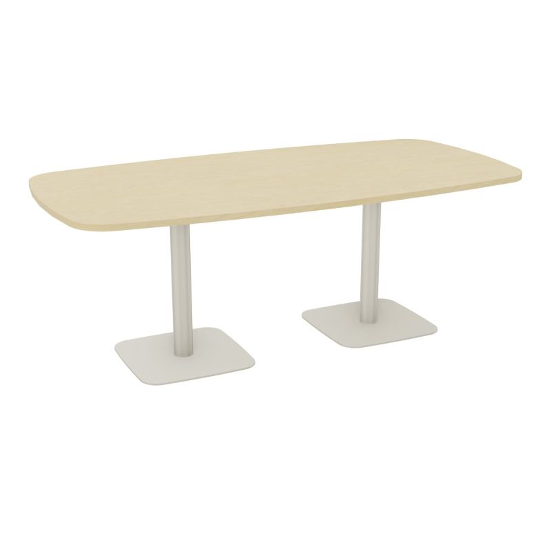 TABLE OVALE P100X200 PRÉ PERÇÉ OBT 2XPIEDS CENTRAUX  ÉP. 25 MM  N8 ZC