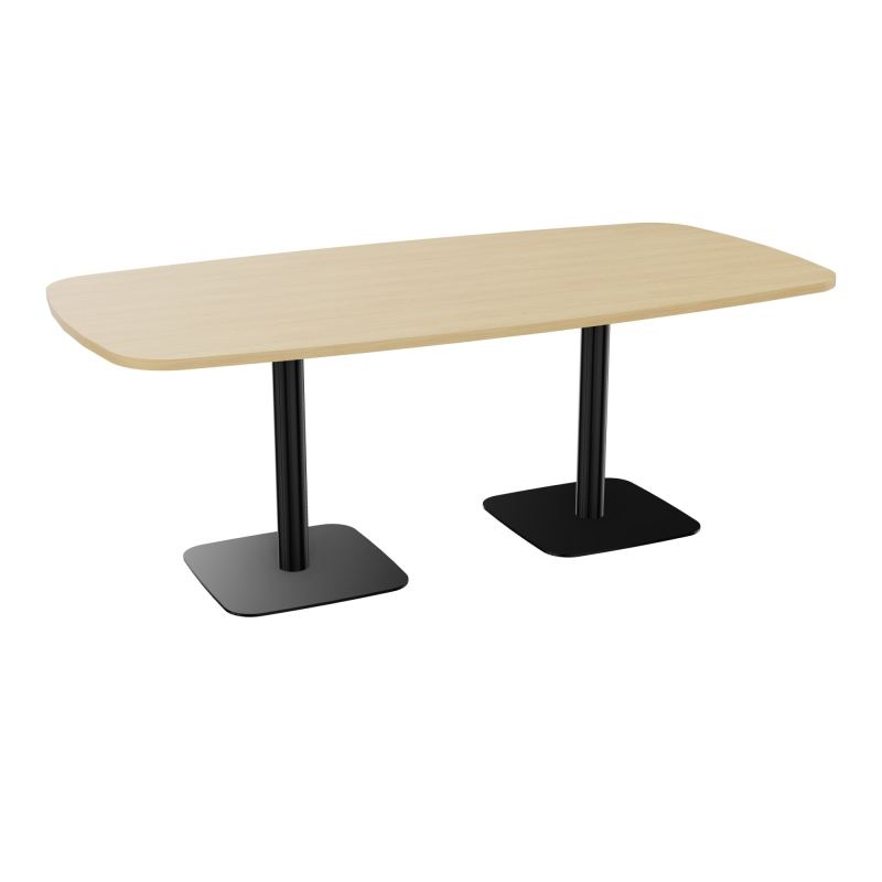 TABLE OVALE P100X200 PRÉ PERÇÉ OBT 2XPIEDS CENTRAUX  ÉP. 25 MM  R1 SG