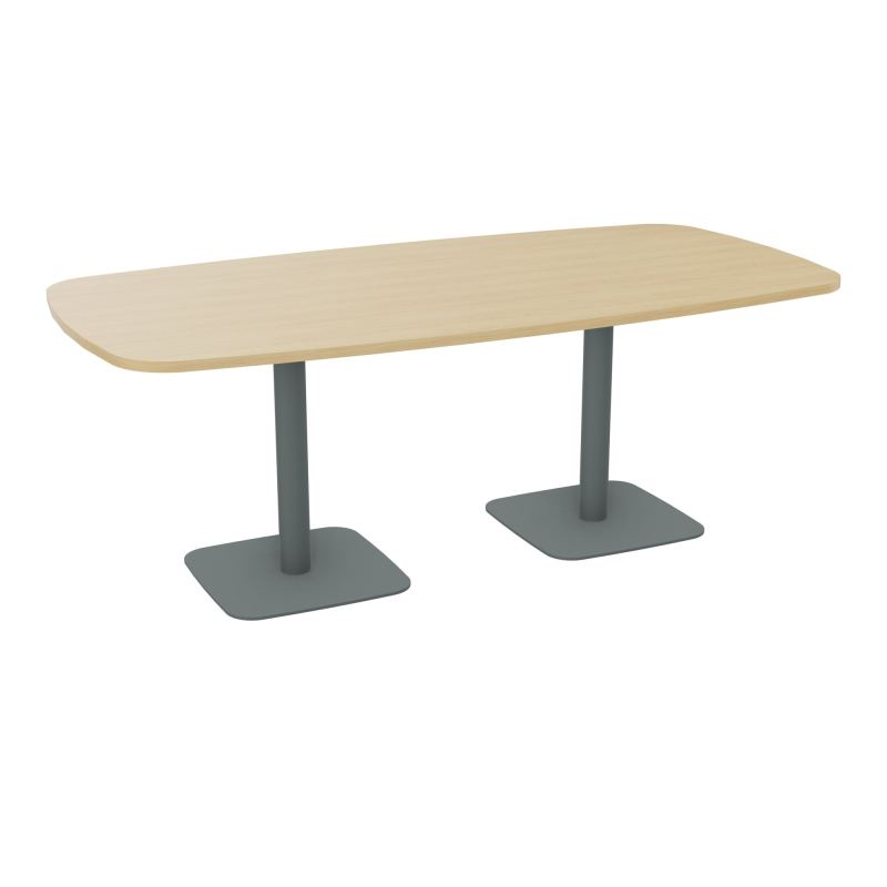 TABLE OVALE P100X200 PRÉ PERÇÉ OBT 2XPIEDS CENTRAUX  ÉP. 25 MM  R1 SU