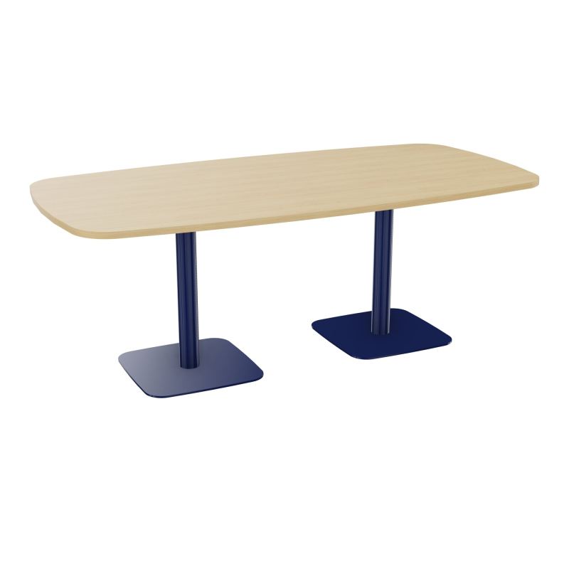TABLE OVALE P100X200 PRÉ PERÇÉ OBT 2XPIEDS CENTRAUX  ÉP. 25 MM  R1 X4
