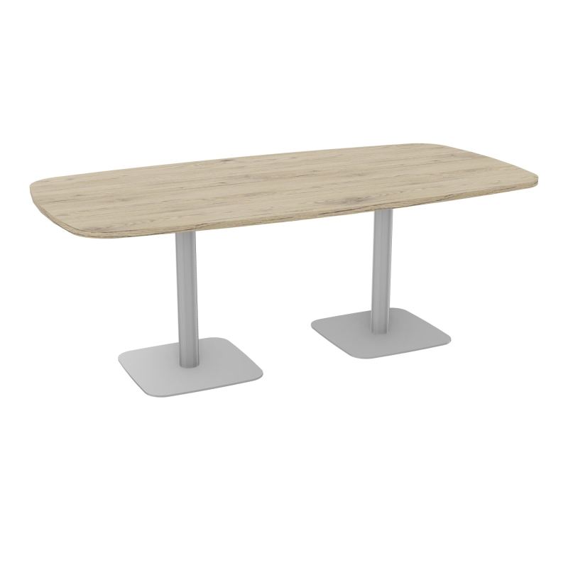 TABLE OVALE P100X200 PRÉ PERÇÉ OBT 2XPIEDS CENTRAUX  ÉP. 25 MM  R3 SA