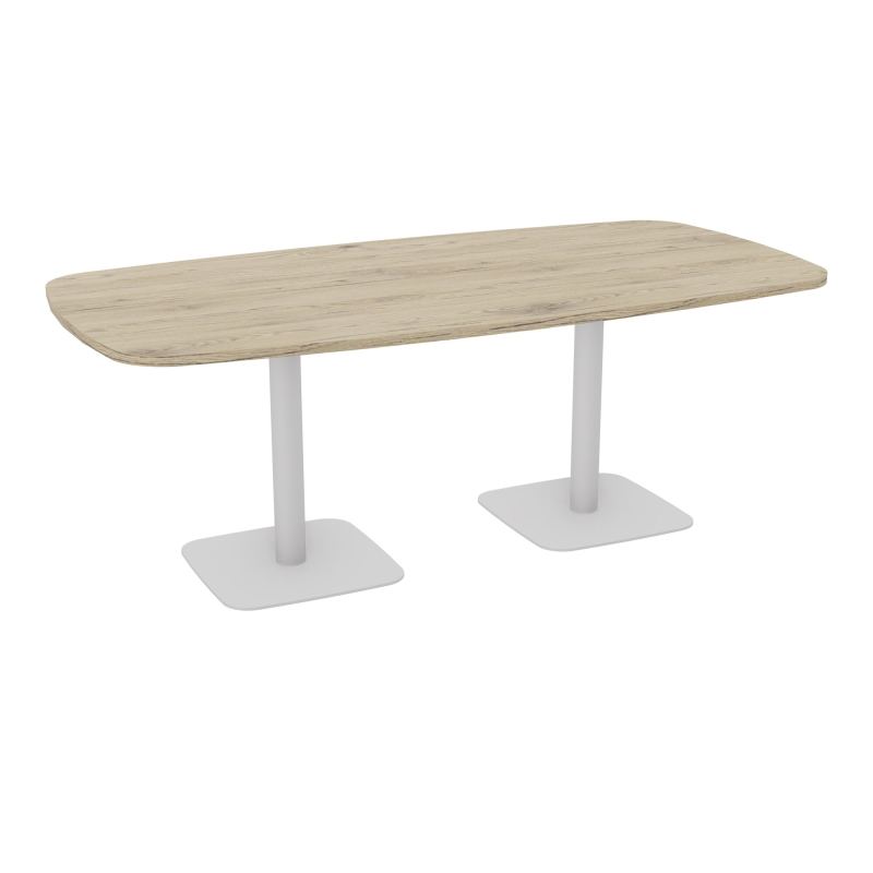 TABLE OVALE P100X200 PRÉ PERÇÉ OBT 2XPIEDS CENTRAUX  ÉP. 25 MM  R3 SD