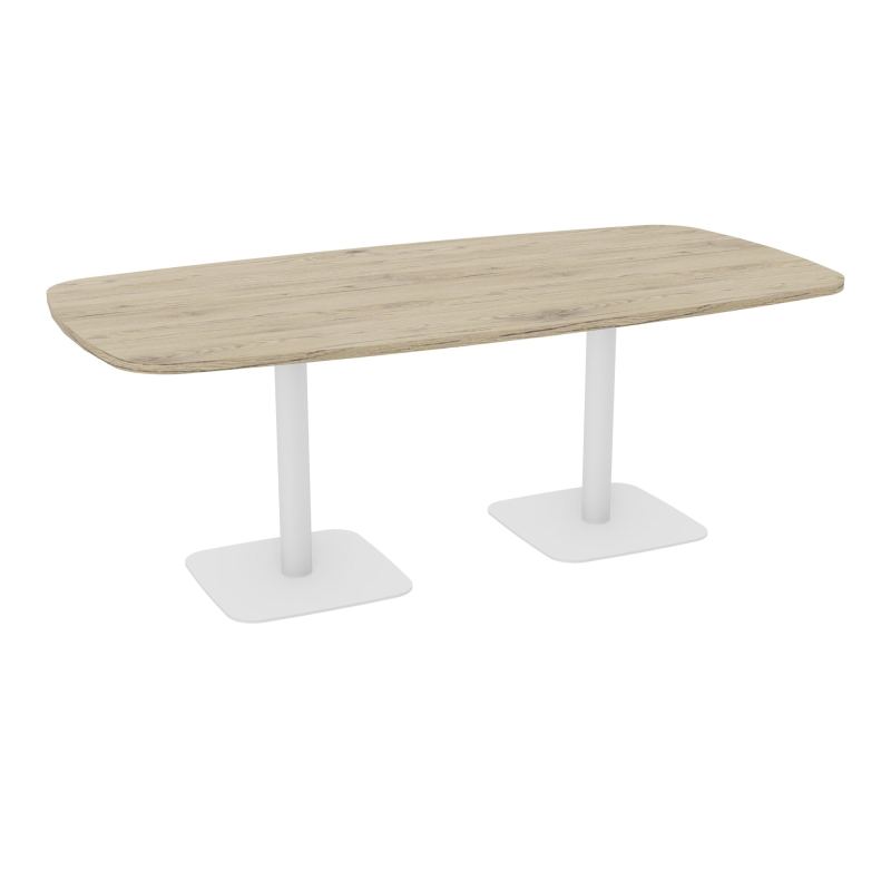 TABLE OVALE P100X200 PRÉ PERÇÉ OBT 2XPIEDS CENTRAUX  ÉP. 25 MM  R3 SO