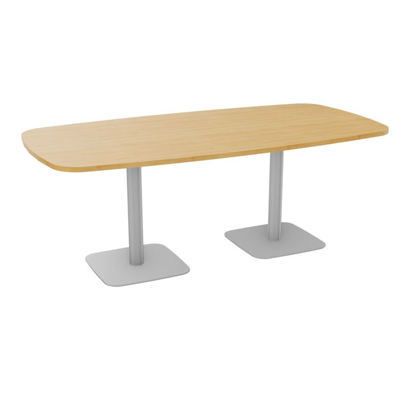 TABLE OVALE P100X200 PRÉ PERÇÉ OBT 2XPIEDS CENTRAUX  ÉP. 25 MM  R5 SA