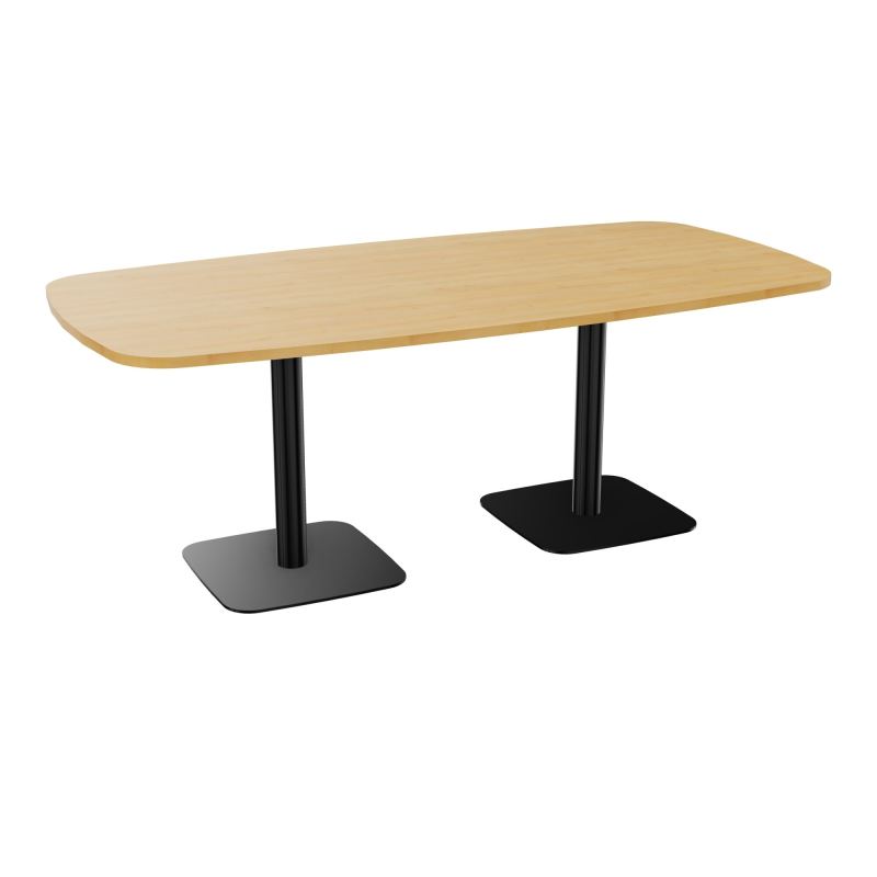 TABLE OVALE P100X200 PRÉ PERÇÉ OBT 2XPIEDS CENTRAUX  ÉP. 25 MM  R5 SG