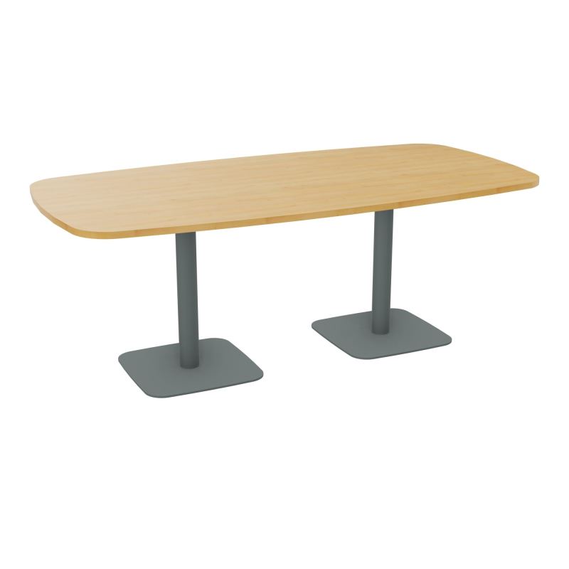 TABLE OVALE P100X200 PRÉ PERÇÉ OBT 2XPIEDS CENTRAUX  ÉP. 25 MM  R5 SU