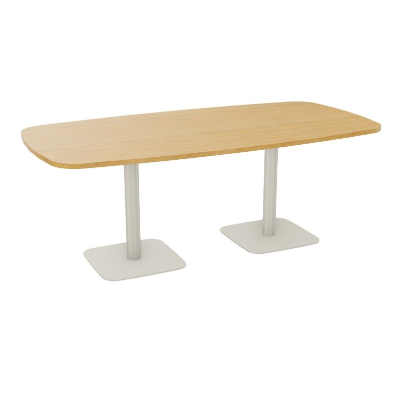 TABLE OVALE P100X200 PRÉ PERÇÉ OBT 2XPIEDS CENTRAUX  ÉP. 25 MM  R5 ZC