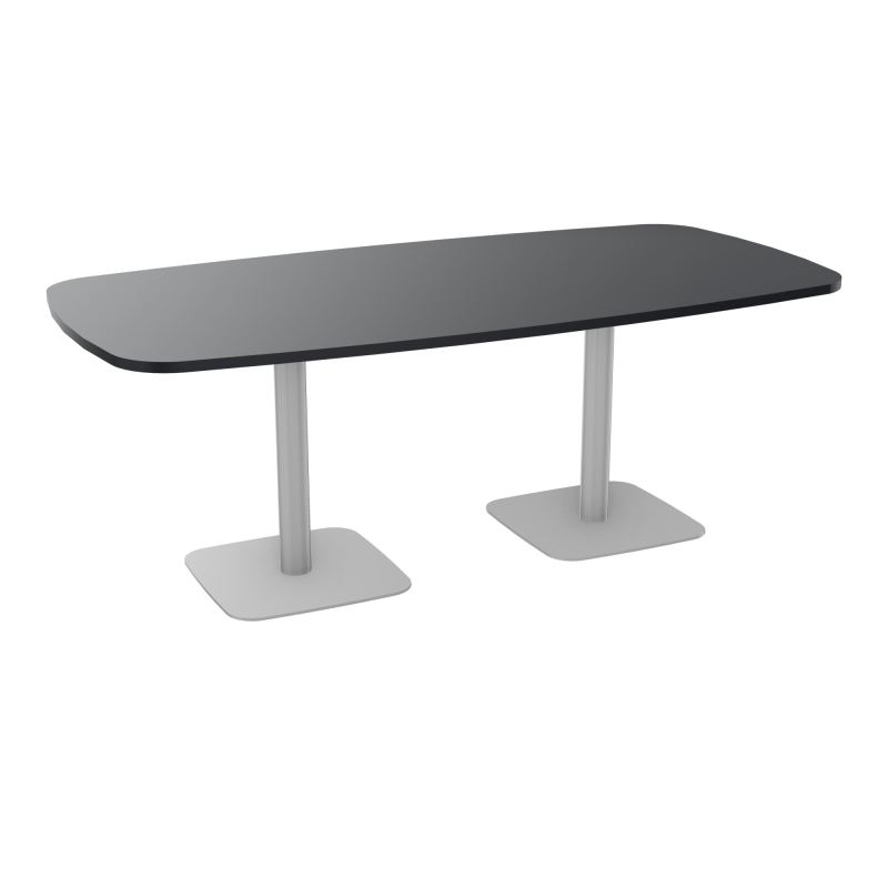 TABLE OVALE P100X200 PRÉ PERÇÉ OBT 2XPIEDS CENTRAUX  ÉP. 25 MM  R9 SA