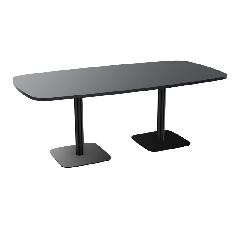 TABLE OVALE P100X200 PRÉ PERÇÉ OBT 2XPIEDS CENTRAUX  ÉP. 25 MM  R9 SG