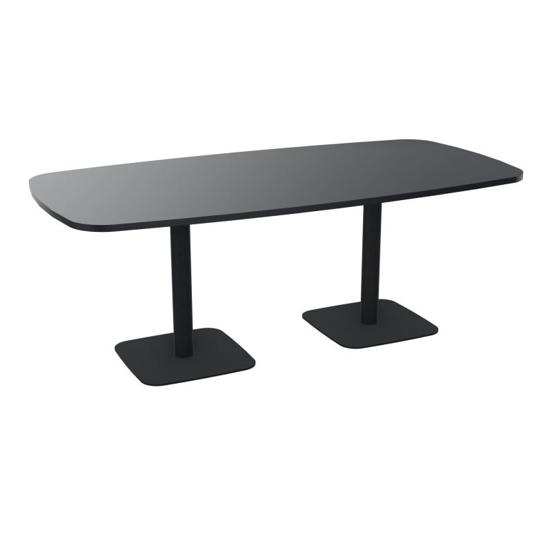TABLE OVALE P100X200 PRÉ PERÇÉ OBT 2XPIEDS CENTRAUX  ÉP. 25 MM  R9 ZP