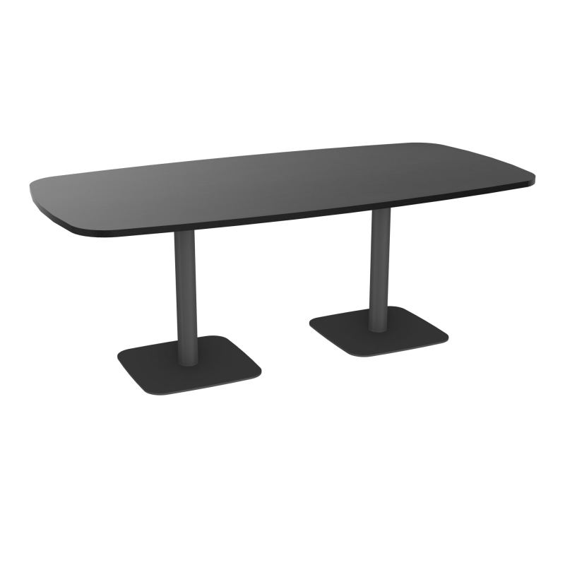 TABLE OVALE P100X200 PRÉ PERÇÉ OBT 2XPIEDS CENTRAUX  ÉP. 25 MM  RK SC
