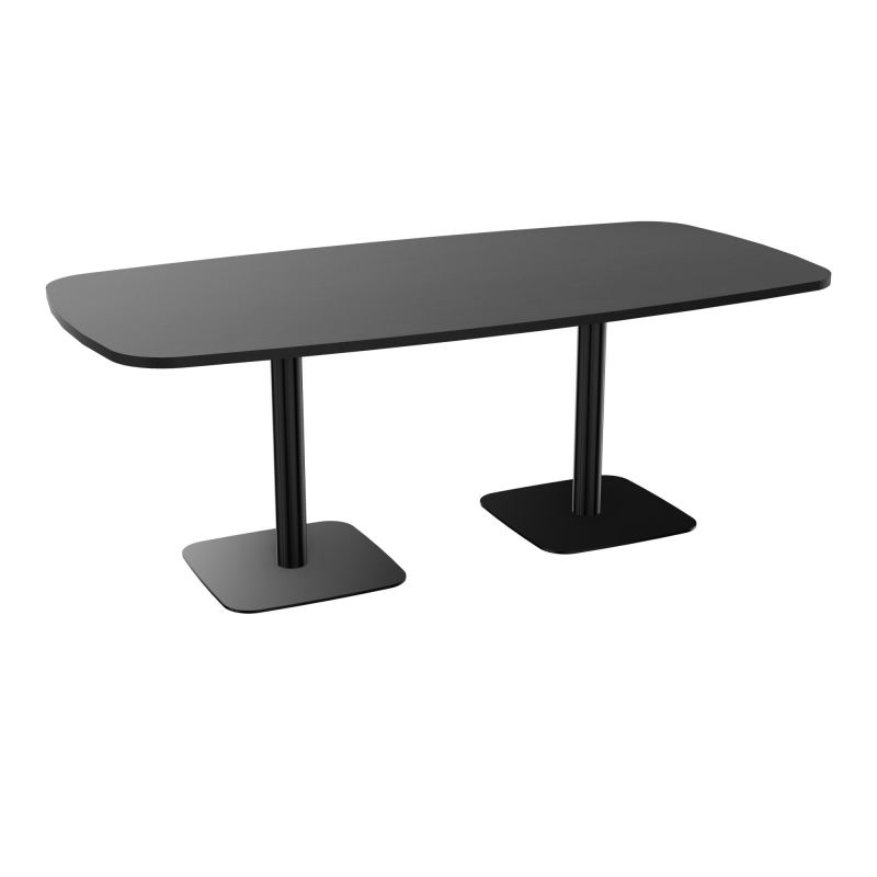 TABLE OVALE P100X200 PRÉ PERÇÉ OBT 2XPIEDS CENTRAUX  ÉP. 25 MM  RK SG