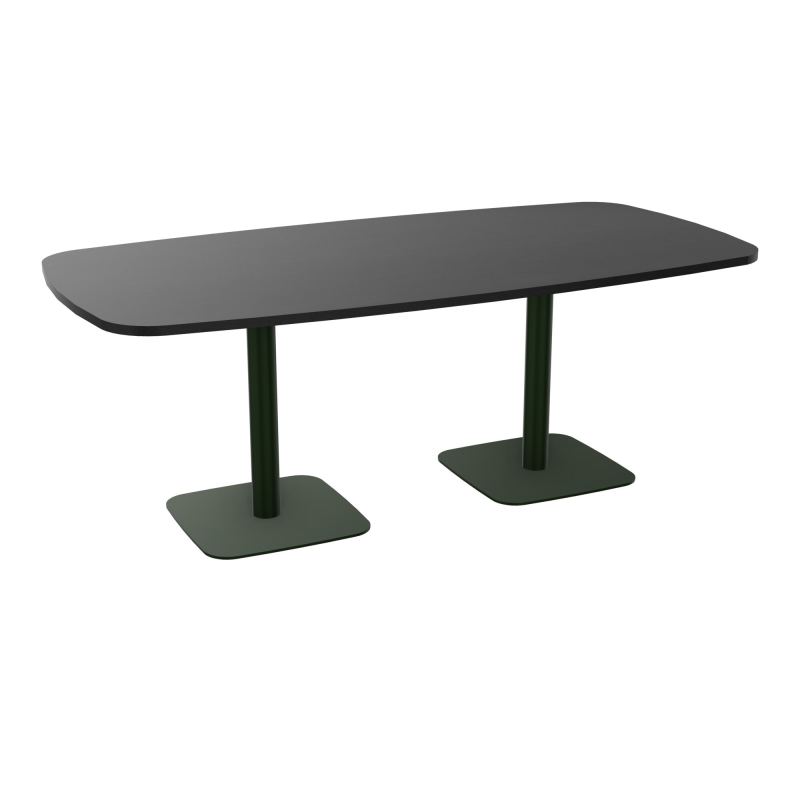 TABLE OVALE P100X200 PRÉ PERÇÉ OBT 2XPIEDS CENTRAUX  ÉP. 25 MM  RK ST