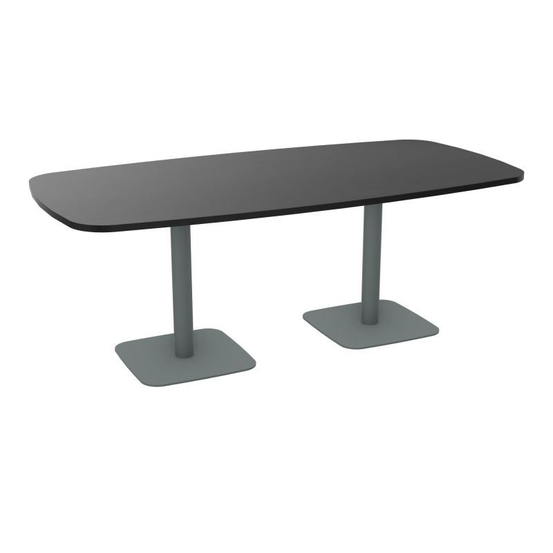 TABLE OVALE P100X200 PRÉ PERÇÉ OBT 2XPIEDS CENTRAUX  ÉP. 25 MM  RK SU