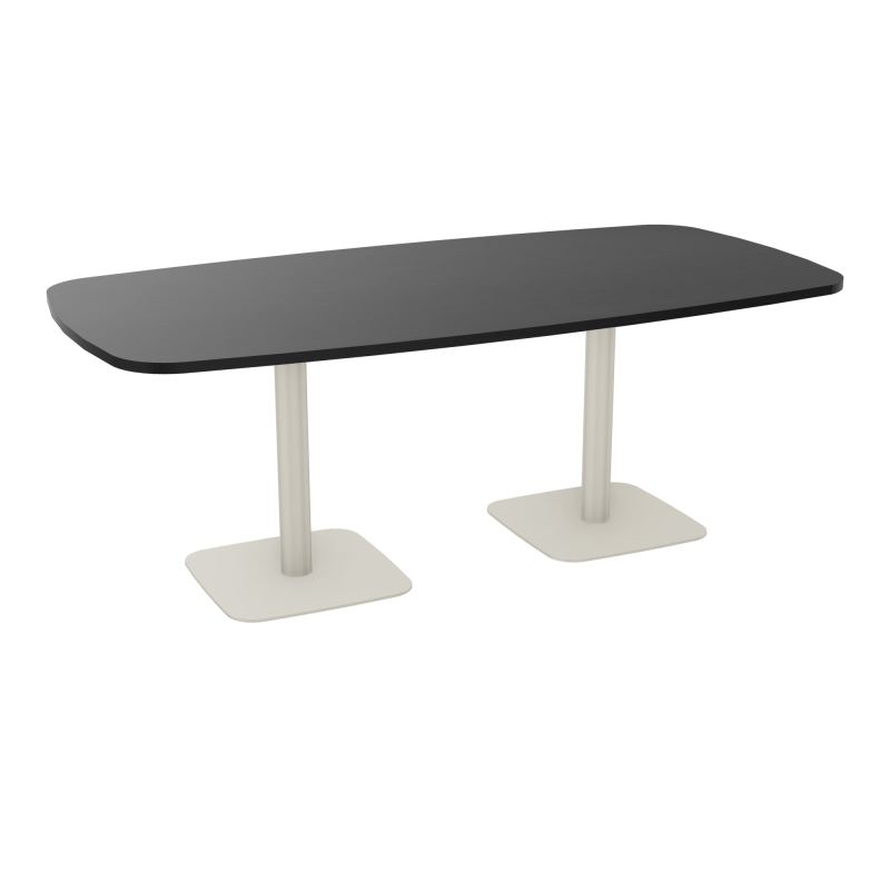 TABLE OVALE P100X200 PRÉ PERÇÉ OBT 2XPIEDS CENTRAUX  ÉP. 25 MM  RK ZC