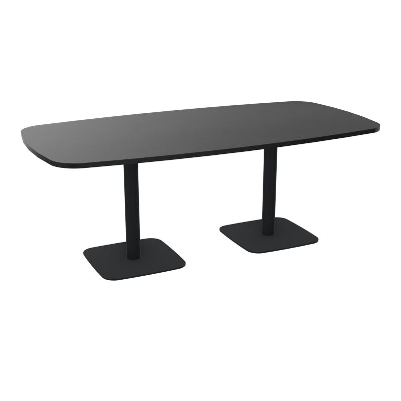 TABLE OVALE P100X200 PRÉ PERÇÉ OBT 2XPIEDS CENTRAUX  ÉP. 25 MM  RK ZP