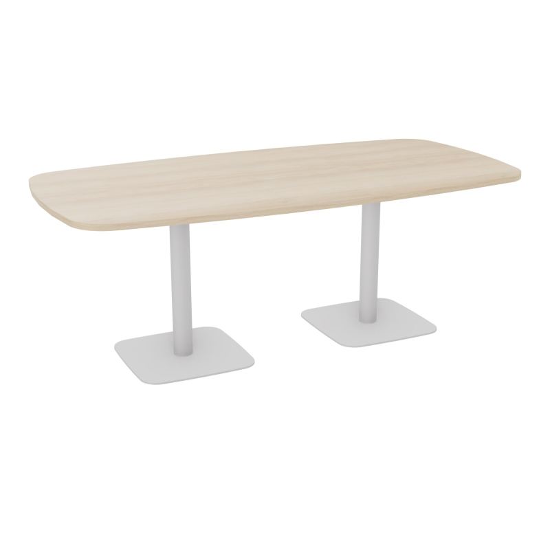TABLE OVALE P100X200 PRÉ PERÇÉ OBT 2XPIEDS CENTRAUX  ÉP. 25 MM  RZ SD