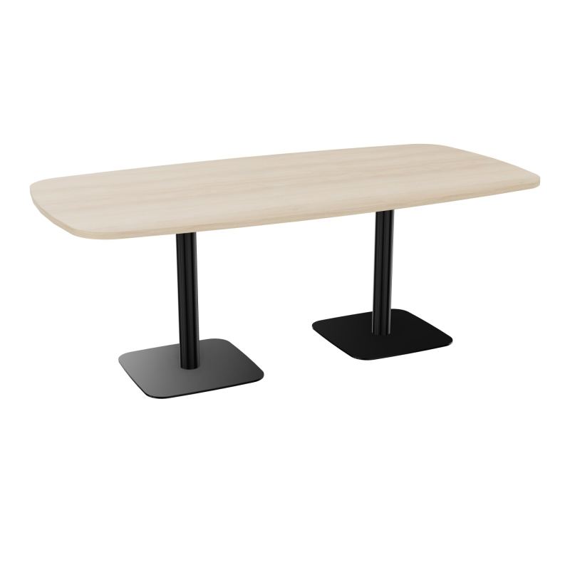 TABLE OVALE P100X200 PRÉ PERÇÉ OBT 2XPIEDS CENTRAUX  ÉP. 25 MM  RZ SG