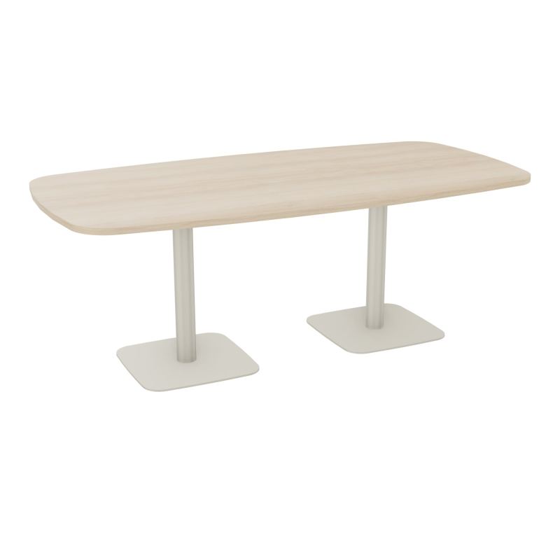 TABLE OVALE P100X200 PRÉ PERÇÉ OBT 2XPIEDS CENTRAUX  ÉP. 25 MM  RZ ZC