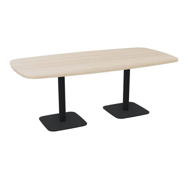 TABLE OVALE P100X200 PRÉ PERÇÉ OBT 2XPIEDS CENTRAUX  ÉP. 25 MM  RZ ZP