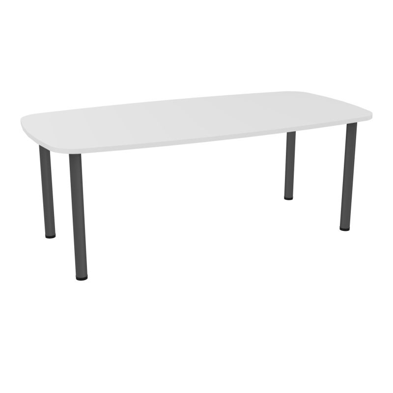 TABLE OVALE P100X200 PRÉ PERÇÉ OBT 4 PIEDS RONDS ÉP. 25 MM  MG SC