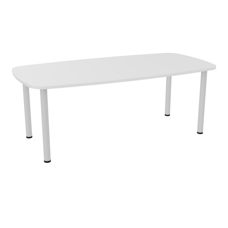 TABLE OVALE P100X200 PRÉ PERÇÉ OBT 4 PIEDS RONDS ÉP. 25 MM  MG SD