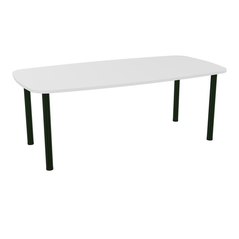 TABLE OVALE P100X200 PRÉ PERÇÉ OBT 4 PIEDS RONDS ÉP. 25 MM  MG ST