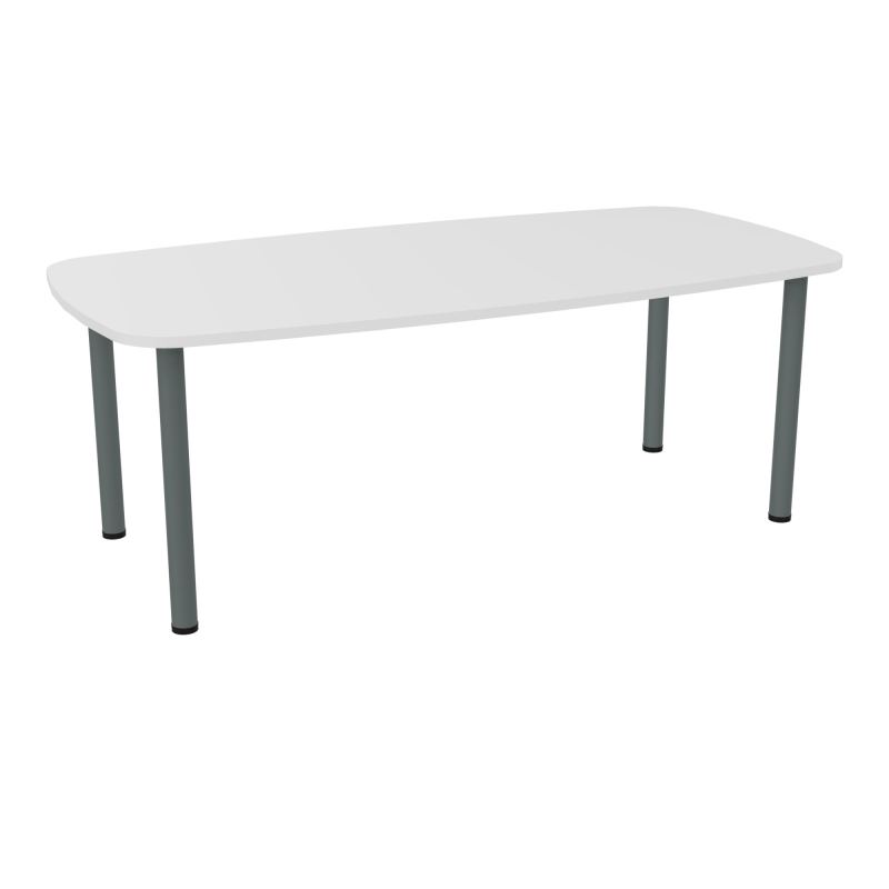 TABLE OVALE P100X200 PRÉ PERÇÉ OBT 4 PIEDS RONDS ÉP. 25 MM  MG SU