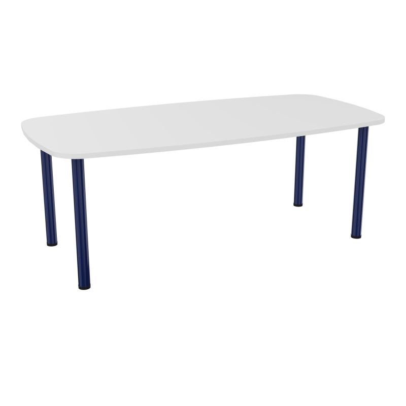 TABLE OVALE P100X200 PRÉ PERÇÉ OBT 4 PIEDS RONDS ÉP. 25 MM  MG X4