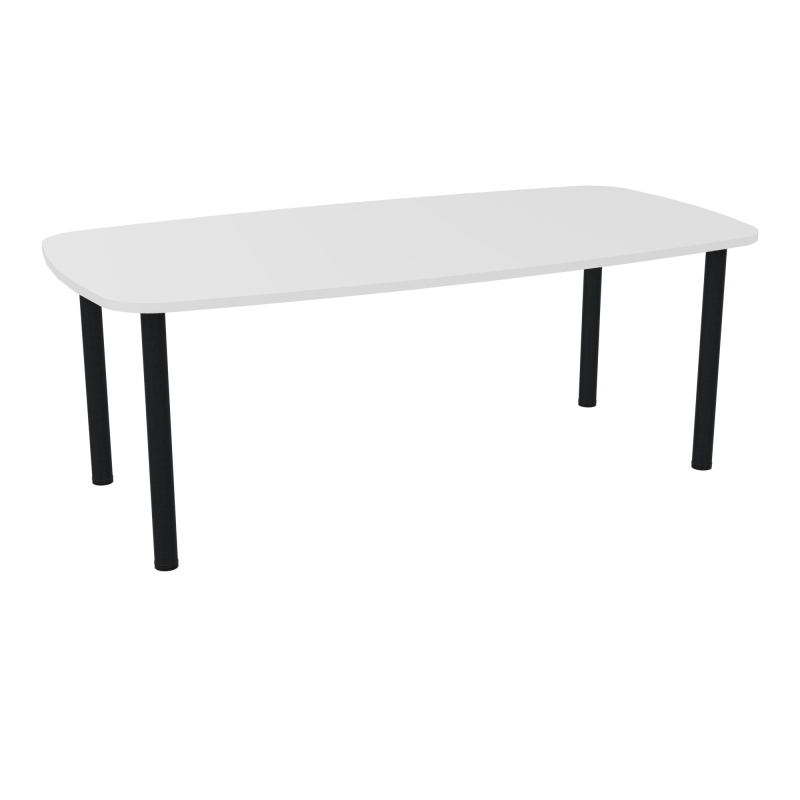 TABLE OVALE P100X200 PRÉ PERÇÉ OBT 4 PIEDS RONDS ÉP. 25 MM  MG ZP