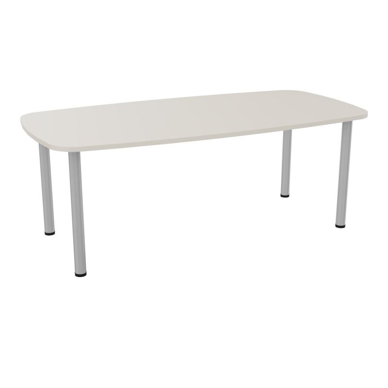 TABLE OVALE P100X200 PRÉ PERÇÉ OBT 4 PIEDS RONDS ÉP. 25 MM  N5 SA