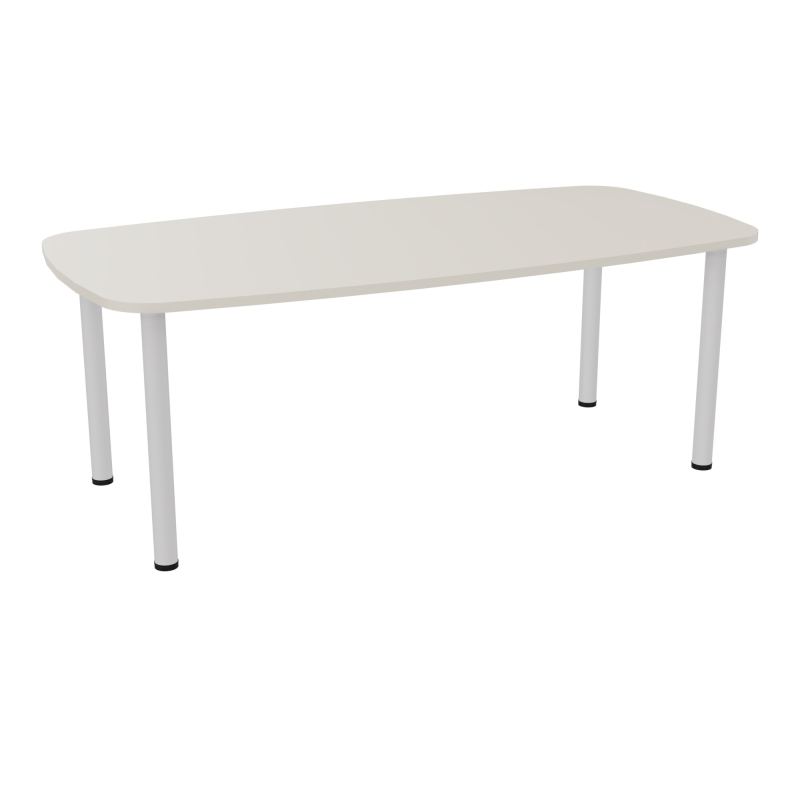 TABLE OVALE P100X200 PRÉ PERÇÉ OBT 4 PIEDS RONDS ÉP. 25 MM  N5 SD