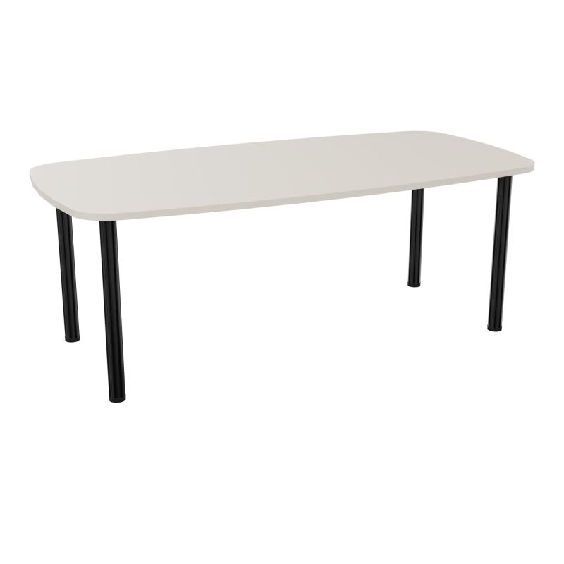 TABLE OVALE P100X200 PRÉ PERÇÉ OBT 4 PIEDS RONDS ÉP. 25 MM  N5 SG