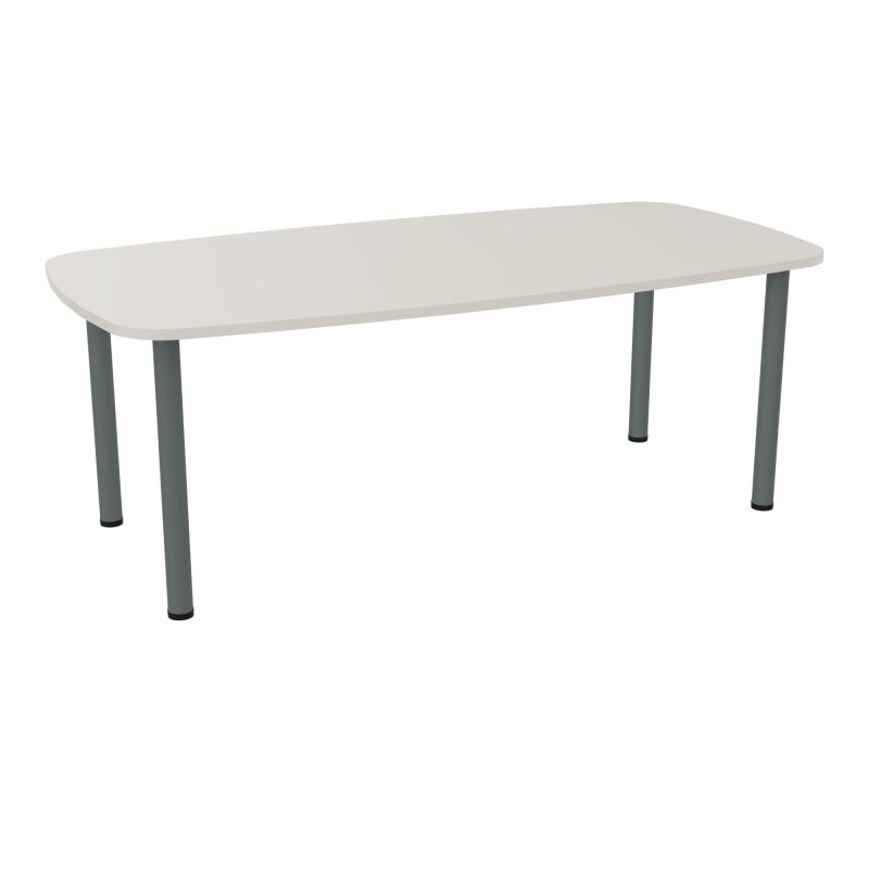 TABLE OVALE P100X200 PRÉ PERÇÉ OBT 4 PIEDS RONDS ÉP. 25 MM  N5 SU