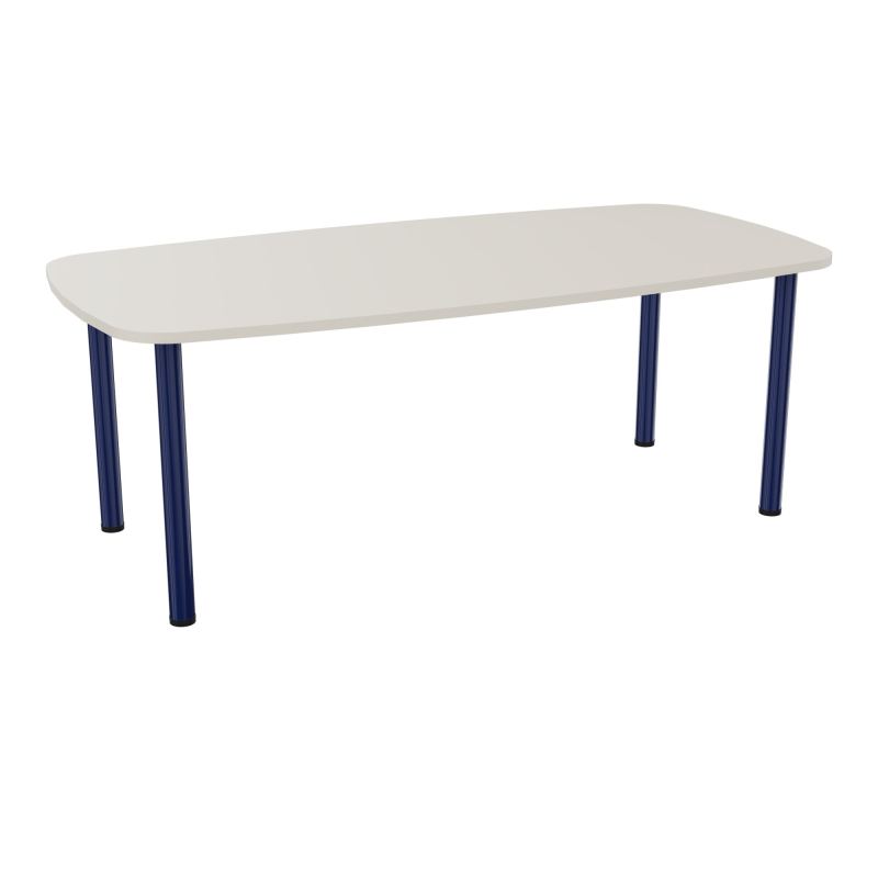 TABLE OVALE P100X200 PRÉ PERÇÉ OBT 4 PIEDS RONDS ÉP. 25 MM  N5 X4