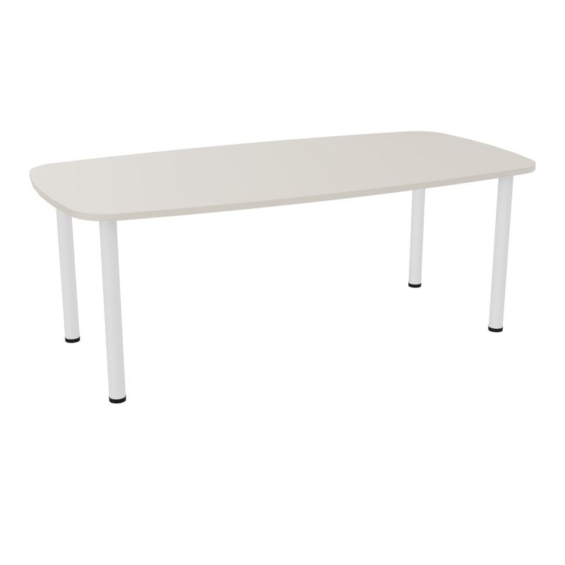 TABLE OVALE P100X200 PRÉ PERÇÉ OBT 4 PIEDS RONDS ÉP. 25 MM  N5 ZO
