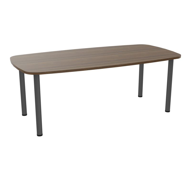 TABLE OVALE P100X200 PRÉ PERÇÉ OBT 4 PIEDS RONDS ÉP. 25 MM  N6 SC