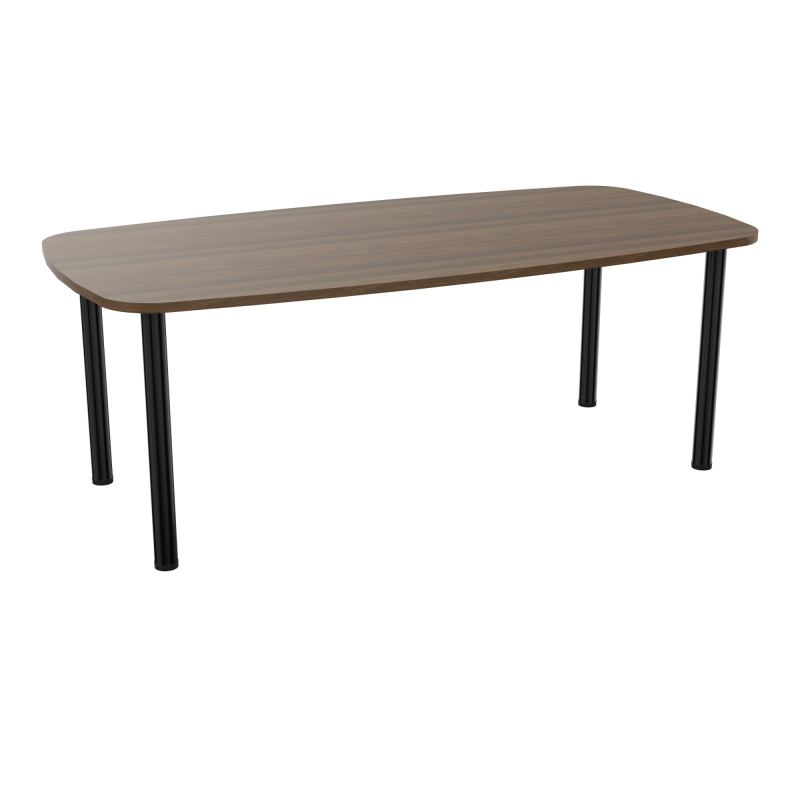 TABLE OVALE P100X200 PRÉ PERÇÉ OBT 4 PIEDS RONDS ÉP. 25 MM  N6 SG