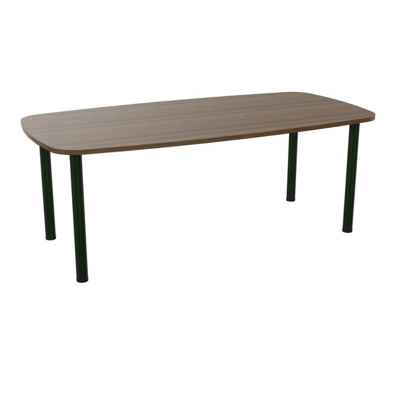 TABLE OVALE P100X200 PRÉ PERÇÉ OBT 4 PIEDS RONDS ÉP. 25 MM  N6 ST