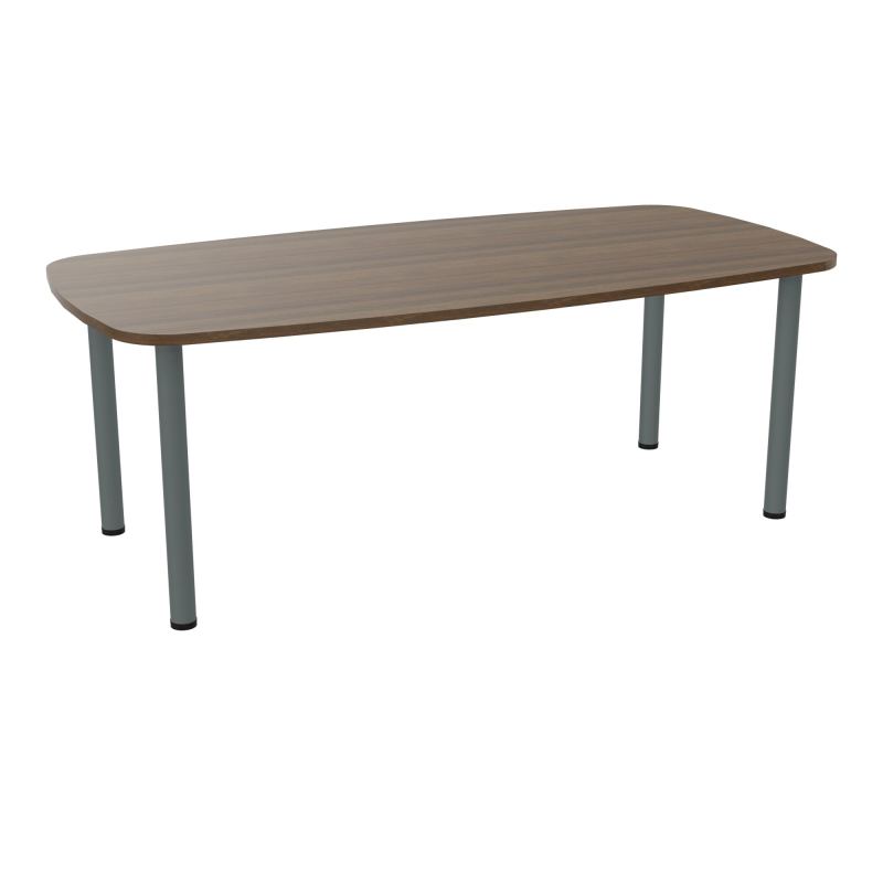 TABLE OVALE P100X200 PRÉ PERÇÉ OBT 4 PIEDS RONDS ÉP. 25 MM  N6 SU